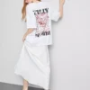Oversized-Boyfriend-T-Shirt aus Baumwolle mit Grafikprint Oversized-Boyfriend-T-Shirt aus Baumwolle mit Grafikprint