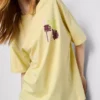 Oversized-Boyfriend-T-Shirt aus Baumwolle mit Grafikprint Oversized-Boyfriend-T-Shirt aus Baumwolle mit Grafikprint
