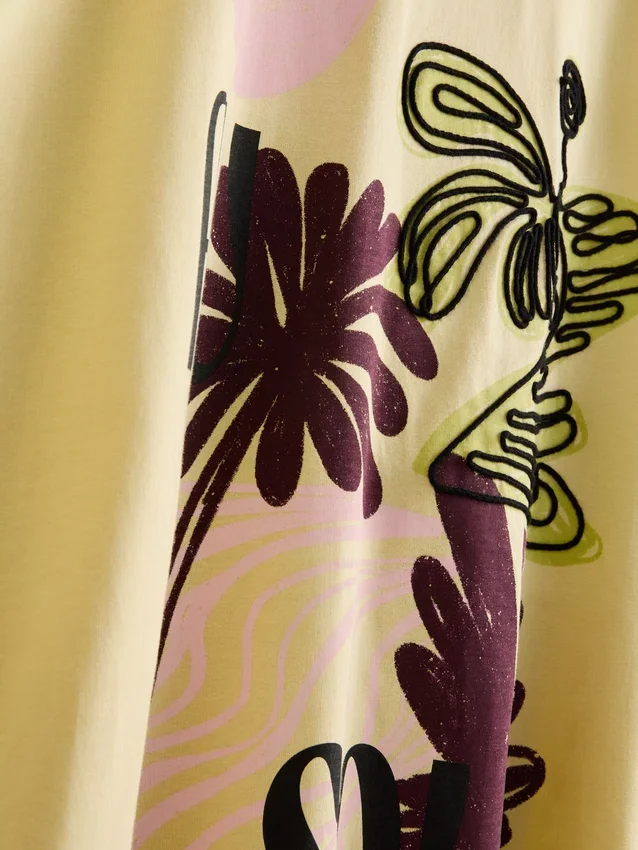 Oversized-Boyfriend-T-Shirt aus Baumwolle mit Grafikprint Oversized-Boyfriend-T-Shirt aus Baumwolle mit Grafikprint