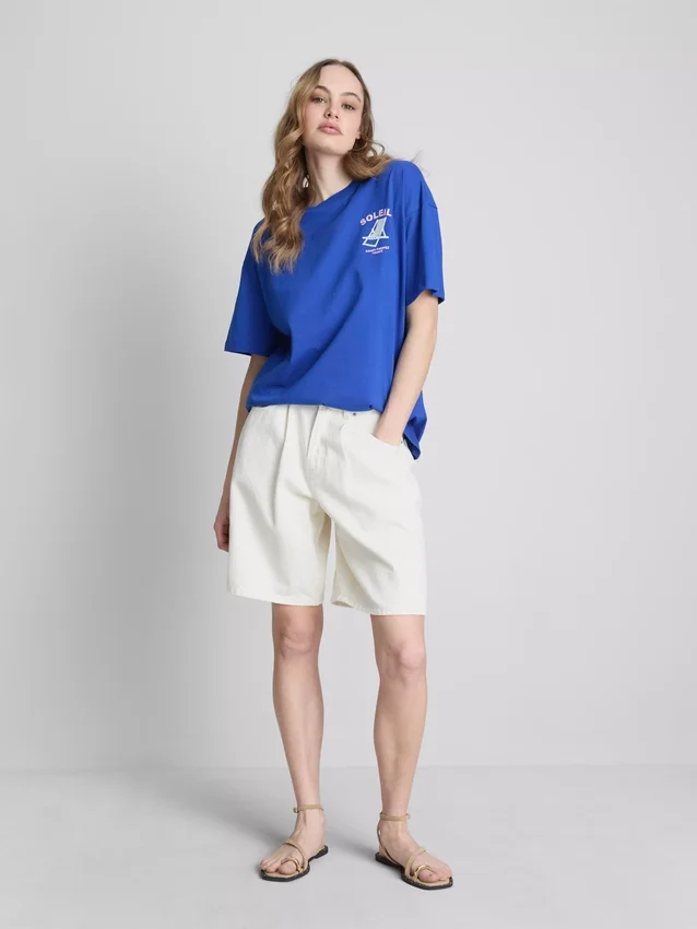 Oversized-Hemd mit Soleil-Print Oversized-Hemd mit Soleil-Print