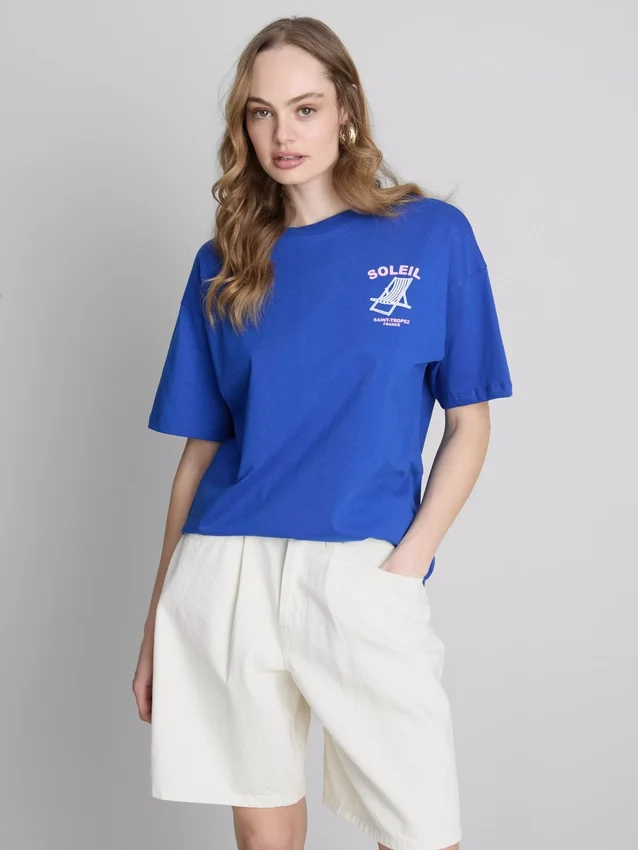 Oversized-Hemd mit Soleil-Print Oversized-Hemd mit Soleil-Print