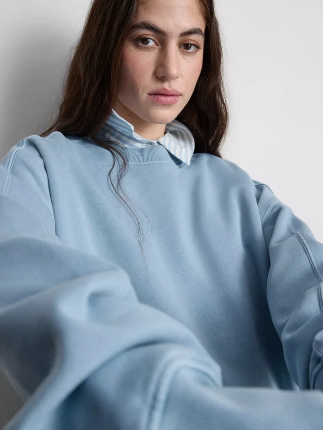 Oversized-Sweatshirt mit überschnittenen Schultern Oversized-Sweatshirt mit überschnittenen Schultern