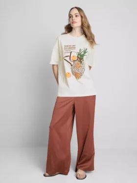 Oversized-T-Shirt im Retro-Stil aus Baumwolle
