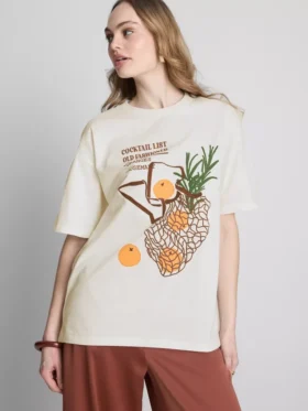Oversized-T-Shirt im Retro-Stil aus Baumwolle