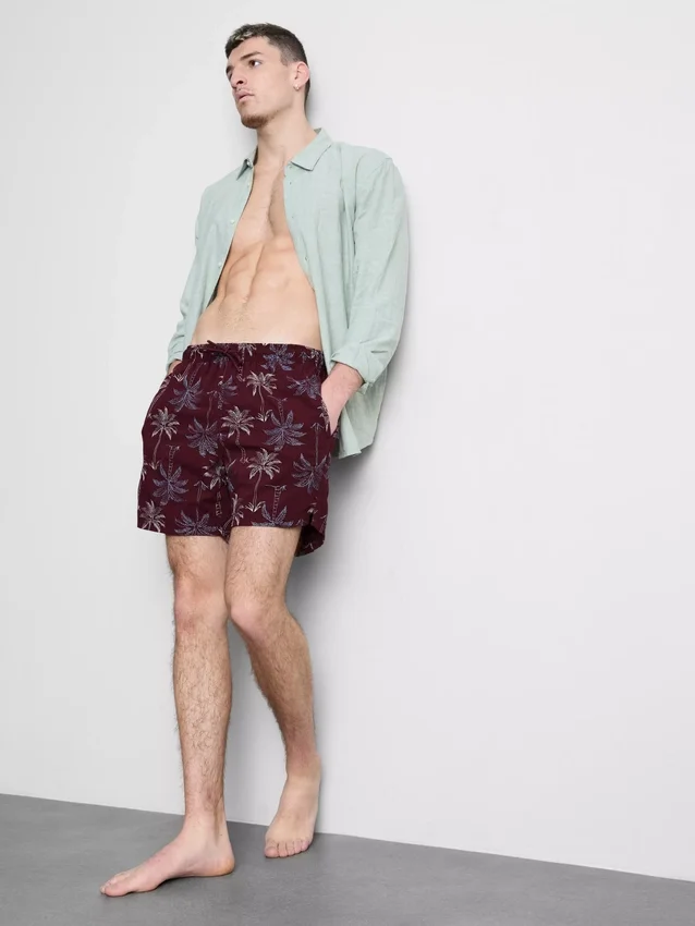Palmen-Shorts mit Stickerei Palmen-Shorts mit Stickerei