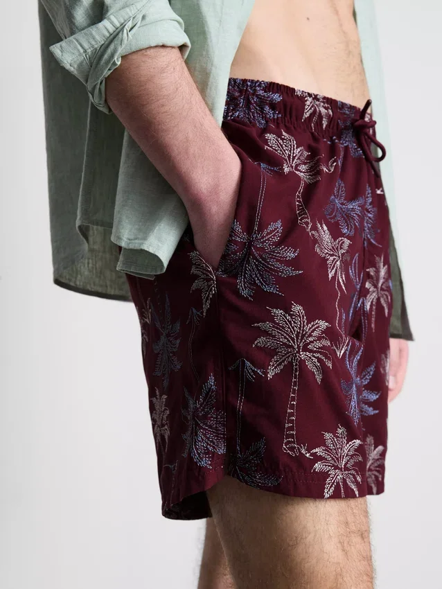 Palmen-Shorts mit Stickerei Palmen-Shorts mit Stickerei