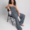Paula Echevarría Bandeau-Top mit Rüschen im Gingham-Muster Paula Echevarría Bandeau-Top mit Rüschen im Gingham-Muster