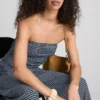 Paula Echevarría Bandeau-Top mit Rüschen im Gingham-Muster Paula Echevarría Bandeau-Top mit Rüschen im Gingham-Muster