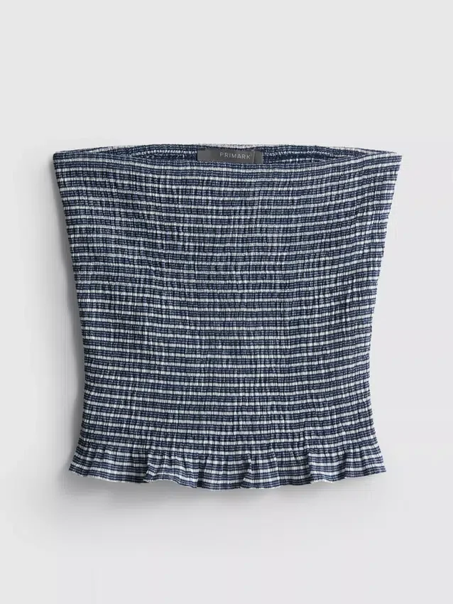 Paula Echevarría Bandeau-Top mit Rüschen im Gingham-Muster Paula Echevarría Bandeau-Top mit Rüschen im Gingham-Muster