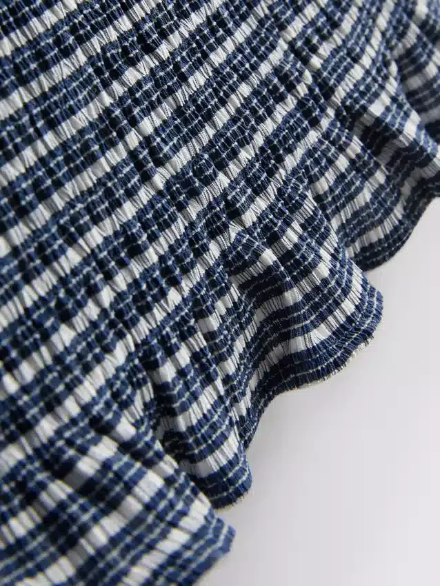 Paula Echevarría Bandeau-Top mit Rüschen im Gingham-Muster Paula Echevarría Bandeau-Top mit Rüschen im Gingham-Muster
