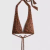 Paula Echevarría Bikini-Oberteil mit Leopardenmuster und Neckholder-Ausschnitt Paula Echevarría Bikini-Oberteil mit Leopardenmuster und Neckholder-Ausschnitt