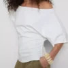Paula Echevarría – gerafftes schulterfreies Oberteil Paula Echevarría – gerafftes schulterfreies Oberteil