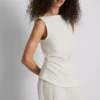 Paula Echevarría: Gerüschtes Tanktop aus Crinkle-Stoff Paula Echevarría: Gerüschtes Tanktop aus Crinkle-Stoff