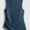 Paula Echevarría: Gerüschtes Tanktop aus Crinkle-Stoff Paula Echevarría: Gerüschtes Tanktop aus Crinkle-Stoff
