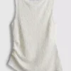 Paula Echevarría: Gerüschtes Tanktop aus Crinkle-Stoff Paula Echevarría: Gerüschtes Tanktop aus Crinkle-Stoff