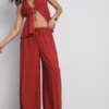 Paula Echevarría – Glitzer-Hose mit weitem Bein Paula Echevarría – Glitzer-Hose mit weitem Bein