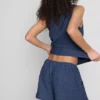 Paula Echevarría – Lässige Crinkle-Shorts