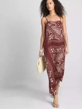 Paula Echevarría Midi-Kleid im Paisley-Muster
