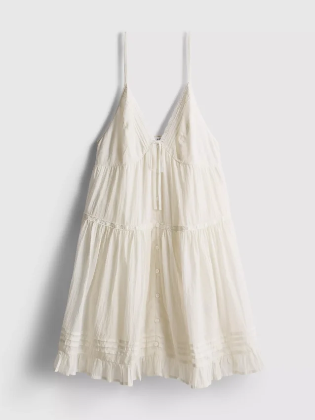 Paula Echevarría Minikleid mit Spitzenbesatz und Rüschen Paula Echevarría Minikleid mit Spitzenbesatz und Rüschen