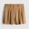 Paula Echevarría – Plissierte Bermudashorts Paula Echevarría – Plissierte Bermudashorts