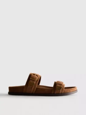 Paula Echevarría Sandalen mit zwei Riemen und Schnalle