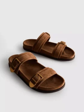 Paula Echevarría Sandalen mit zwei Riemen und Schnalle