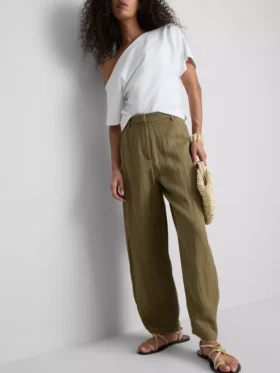 Paula Echevarría – strukturierte Hose mit weitem Bein