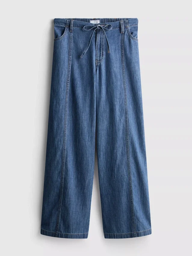 Paula Echevarría – Weithose aus baumwollreichem Denim Paula Echevarría – Weithose aus baumwollreichem Denim