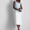 Peplum-Oberteil aus Krepp mit Herzausschnitt Peplum-Oberteil aus Krepp mit Herzausschnitt