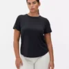 Performance-T-Shirt mit abgerundetem Saum