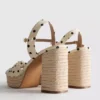 Plateausandalen mit Knotendetail