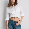 Plissierte Flare-Shorts aus baumwollreichem Denim Plissierte Flare-Shorts aus baumwollreichem Denim