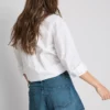 Plissierte Flare-Shorts aus baumwollreichem Denim Plissierte Flare-Shorts aus baumwollreichem Denim