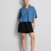 Plissierte Shorts aus Leinenmischung Plissierte Shorts aus Leinenmischung