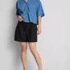 Plissierte Shorts aus Leinenmischung Plissierte Shorts aus Leinenmischung