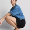 Plissierte Shorts aus Leinenmischung Plissierte Shorts aus Leinenmischung