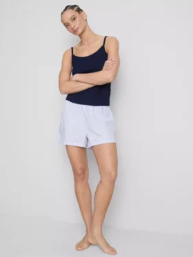 Pointelle-Cami-Lounge-Top mit hohem Baumwollanteil Pointelle-Cami-Lounge-Top mit hohem Baumwollanteil