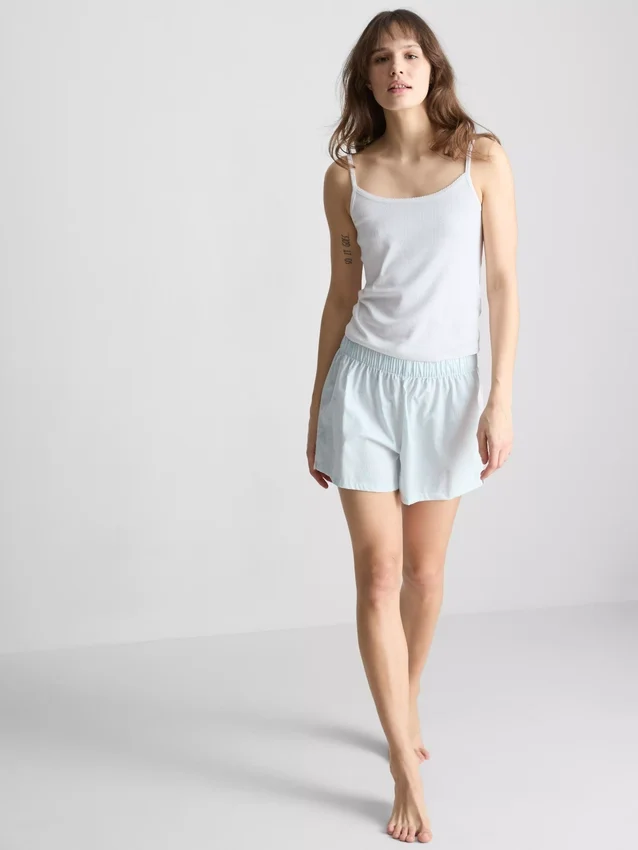Pointelle-Cami-Lounge-Top mit hohem Baumwollanteil Pointelle-Cami-Lounge-Top mit hohem Baumwollanteil