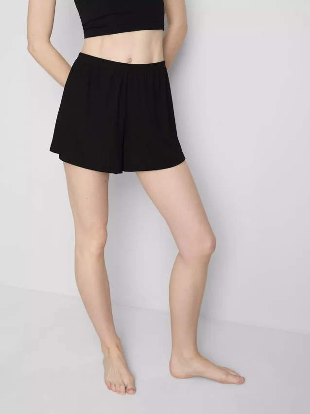 Pointelle-Schlafanzug-Shorts Pointelle-Schlafanzug-Shorts