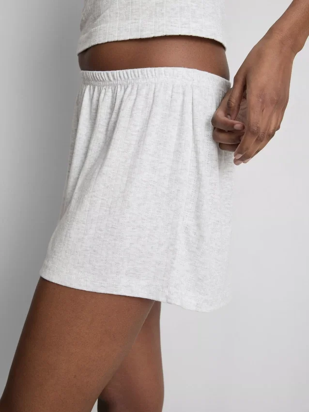 Pointelle-Schlafanzug-Shorts Pointelle-Schlafanzug-Shorts