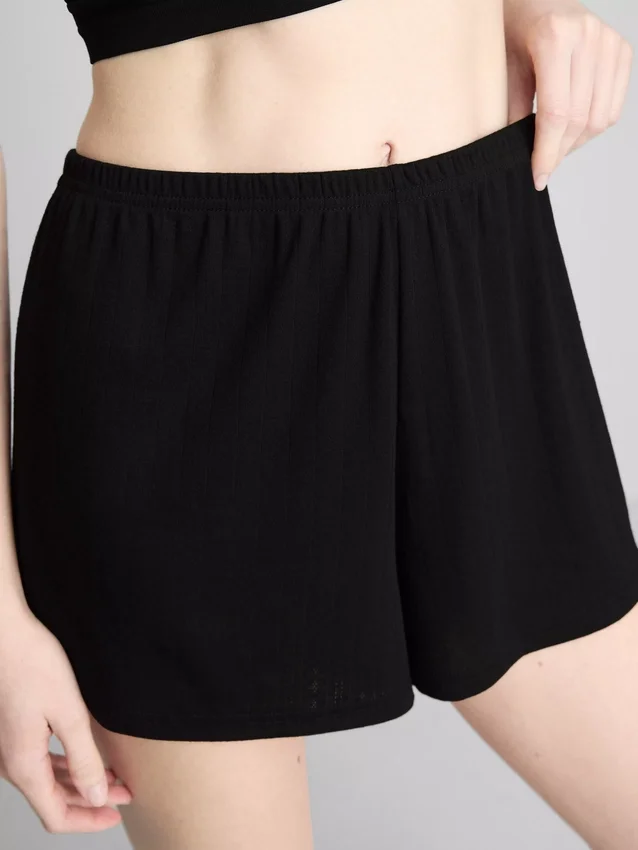 Pointelle-Schlafanzug-Shorts Pointelle-Schlafanzug-Shorts
