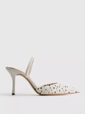 Pumps mit spitzer Zehenpartie und Polka-Dots