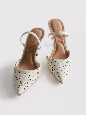 Pumps mit spitzer Zehenpartie und Polka-Dots