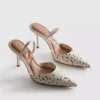 Pumps mit spitzer Zehenpartie und Polka-Dots