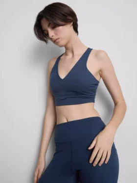 Racer-Active-Crop-Top mit V-Ausschnitt