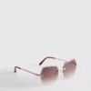Randlose quadratische „Diamanta“-Sonnenbrille Randlose quadratische „Diamanta“-Sonnenbrille