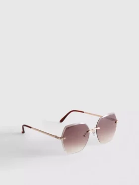 Randlose quadratische „Diamanta“-Sonnenbrille