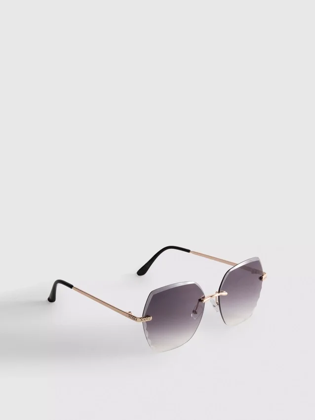 Randlose quadratische „Diamanta“-Sonnenbrille Randlose quadratische „Diamanta“-Sonnenbrille