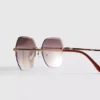 Randlose quadratische „Diamanta“-Sonnenbrille Randlose quadratische „Diamanta“-Sonnenbrille