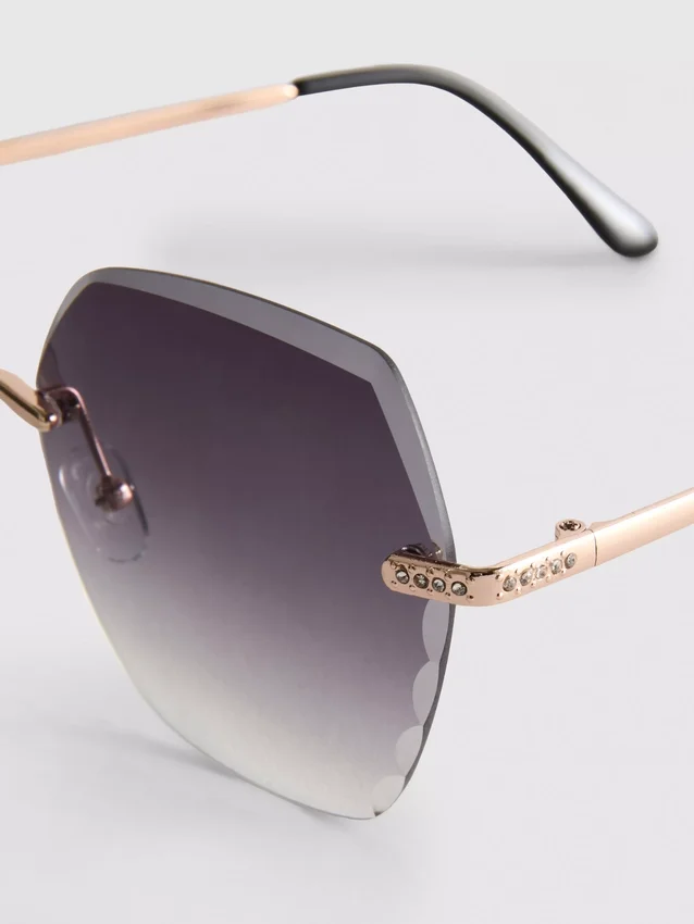 Randlose quadratische „Diamanta“-Sonnenbrille Randlose quadratische „Diamanta“-Sonnenbrille